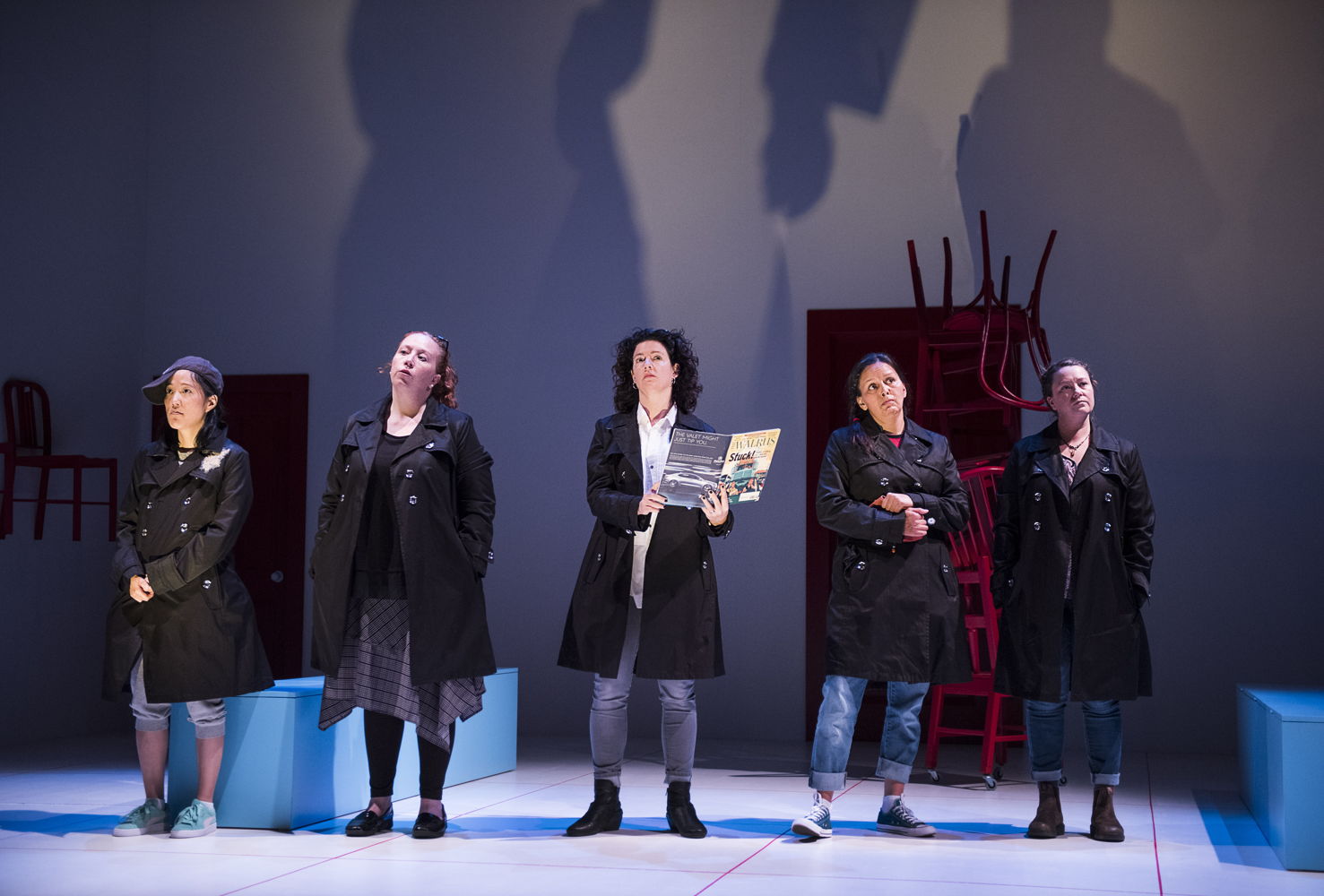Trish Cooper, Sarah Donald, Yumi Ogawa, Jennifer Paterson, and Lisa C. Ravensbergen star in Mom’s the Word / Photos by Emily Cooper
