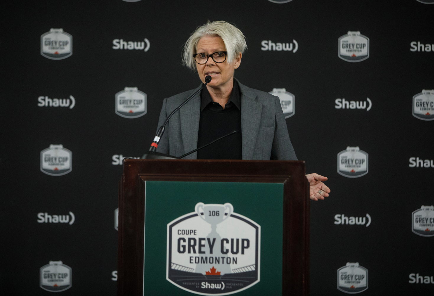 Tracy Porteous, Co-Chair of the Ending Violence Association of Canada. Jason Franson/CFL.ca
