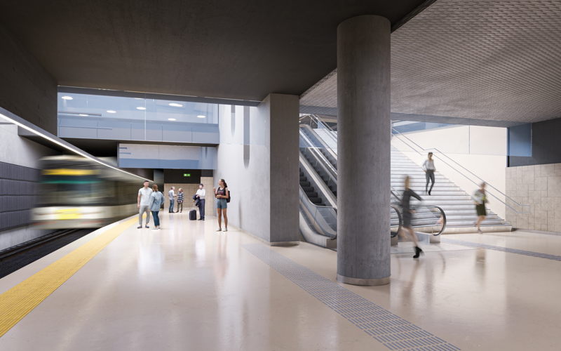 Groenplaats ondergrond metroperron ©Witteveen+Bos i.s.m. Cross Architecture