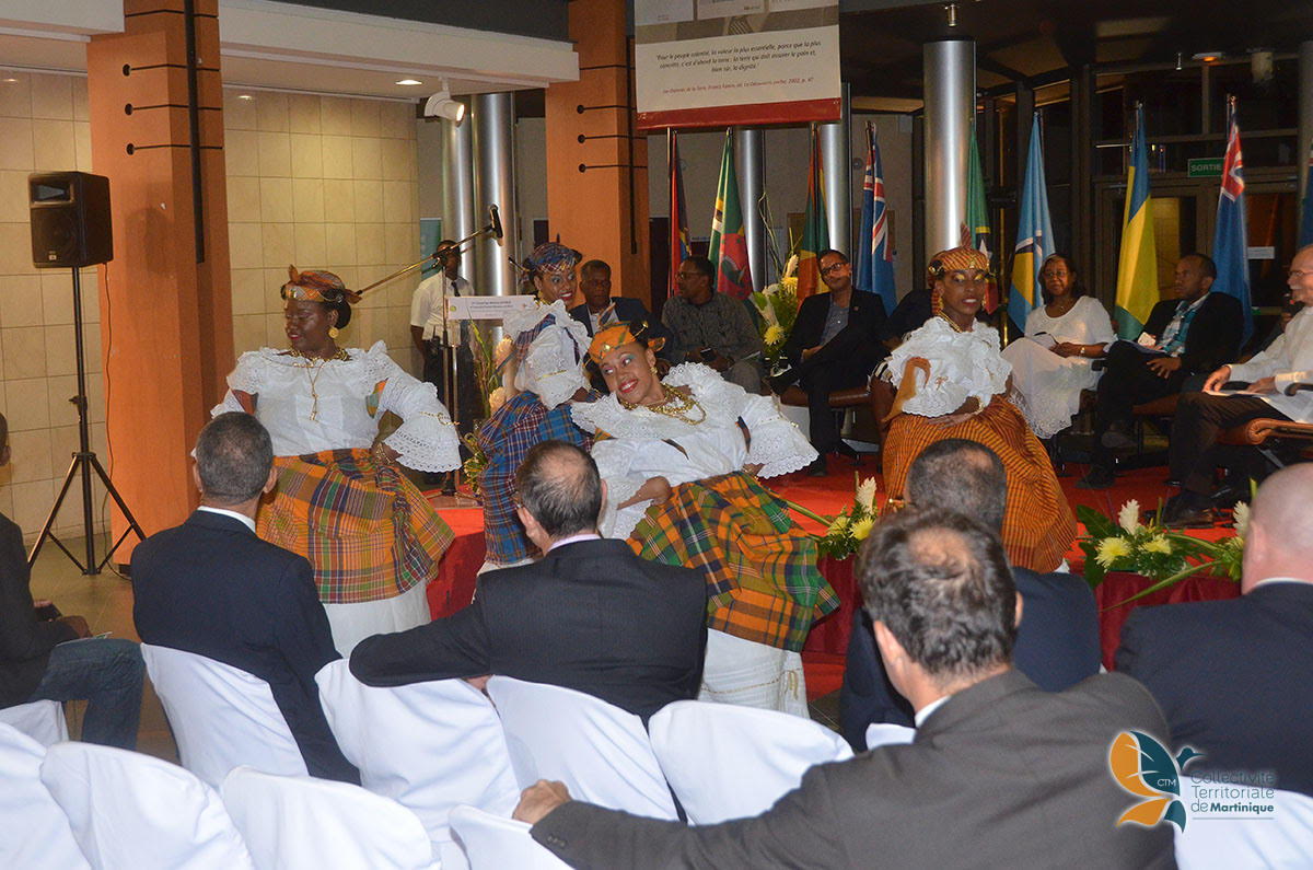 Dancers from Martinique put on a welcoming show for the delegates.