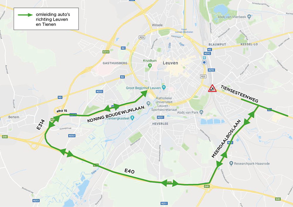 omleiding voor auto's
