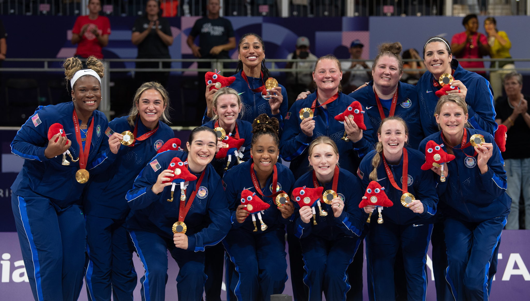 A photo of the U.S. Sitting Women's Volleyball team A photo of the U.S. Sitting Women's Volleyball team