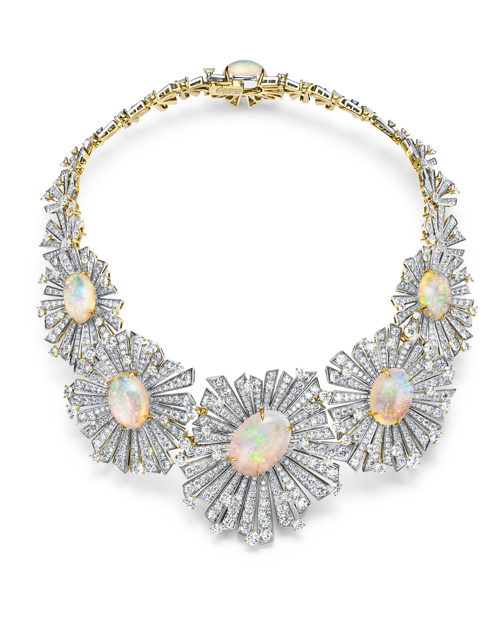 Tiffany & Co. - Star Burst Crystal Opal Nacklace (2)