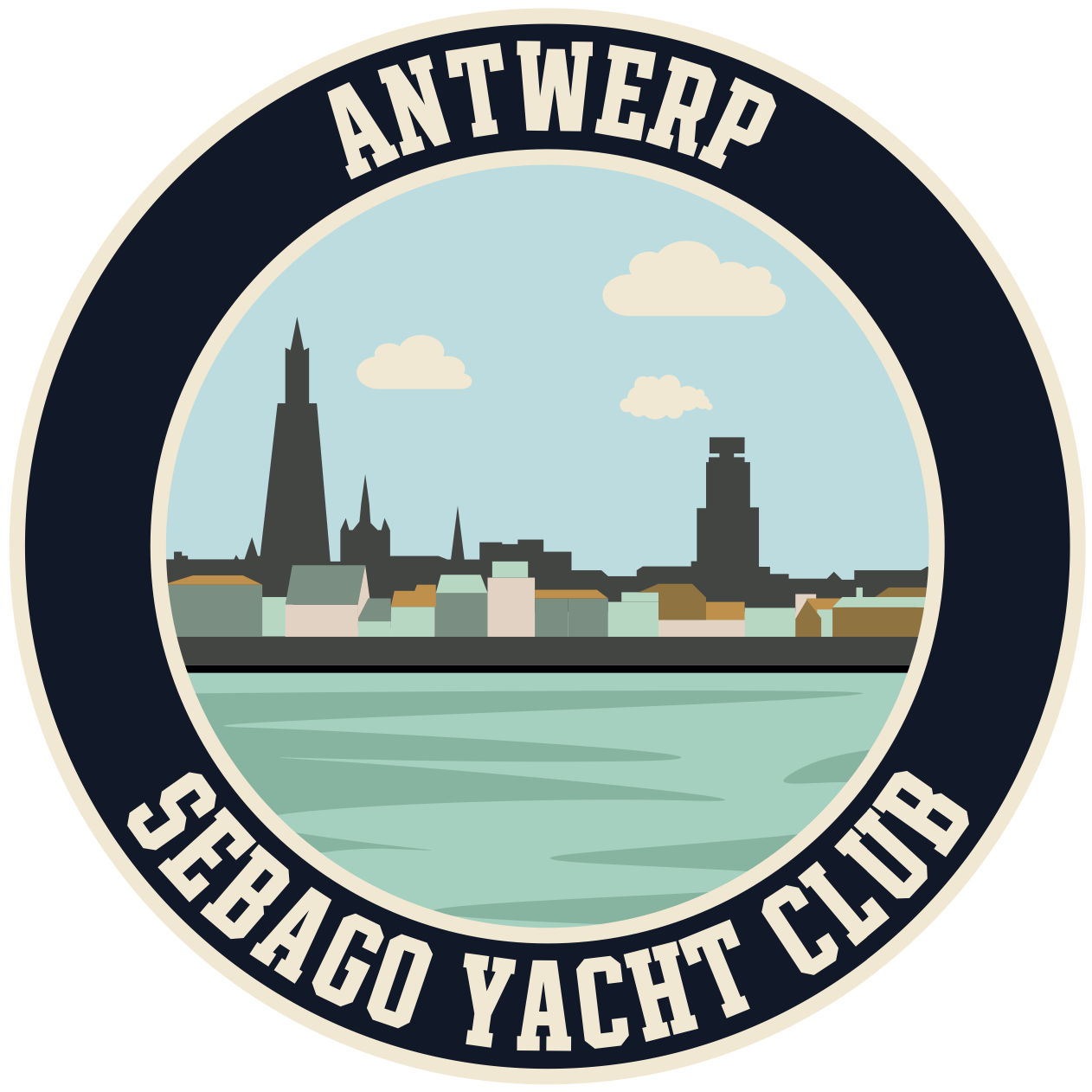 Patch exclusief ontworpen voor de Sebago Antwerpen store