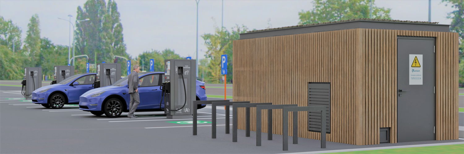 Toekomstbeeld laadplein zijaanzicht ©TotalEnergies