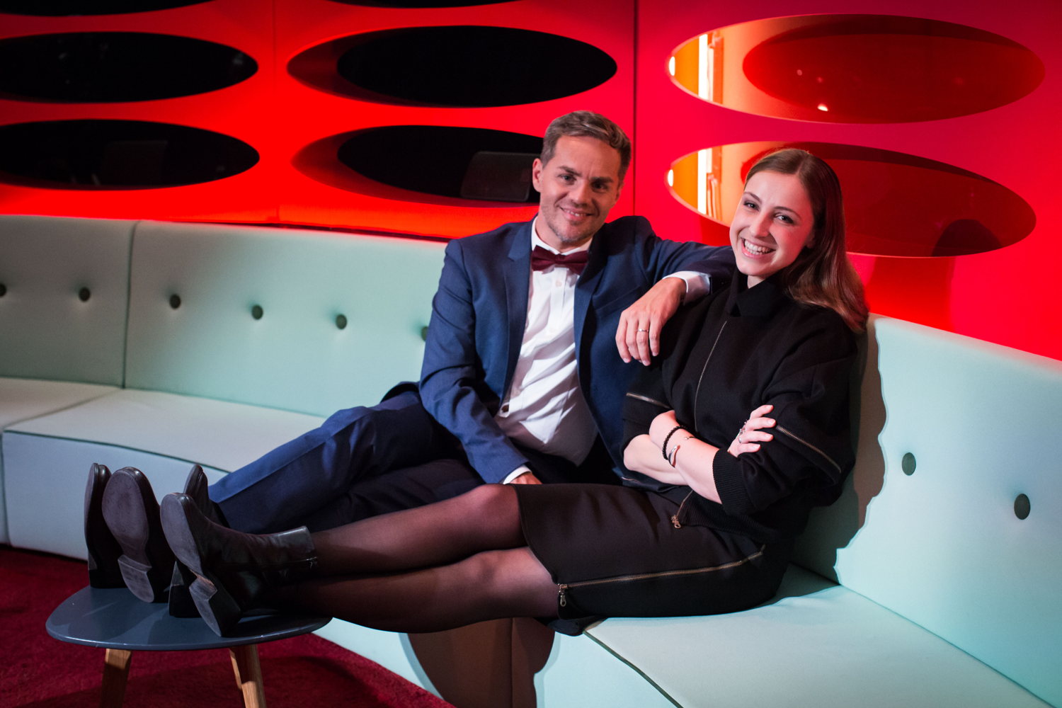 Peter Van de Veire en Laura Groeseneken (c) VRT/Bas Bogaerts