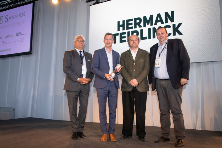 Herman Teirlinck - Jurylid Serge Fautre (UPSI-BVS), Peter De Durpel (Extensa)
Willem Jan Neutelings (Neutelings-Riedijk) en Philip Borremans (PMV)