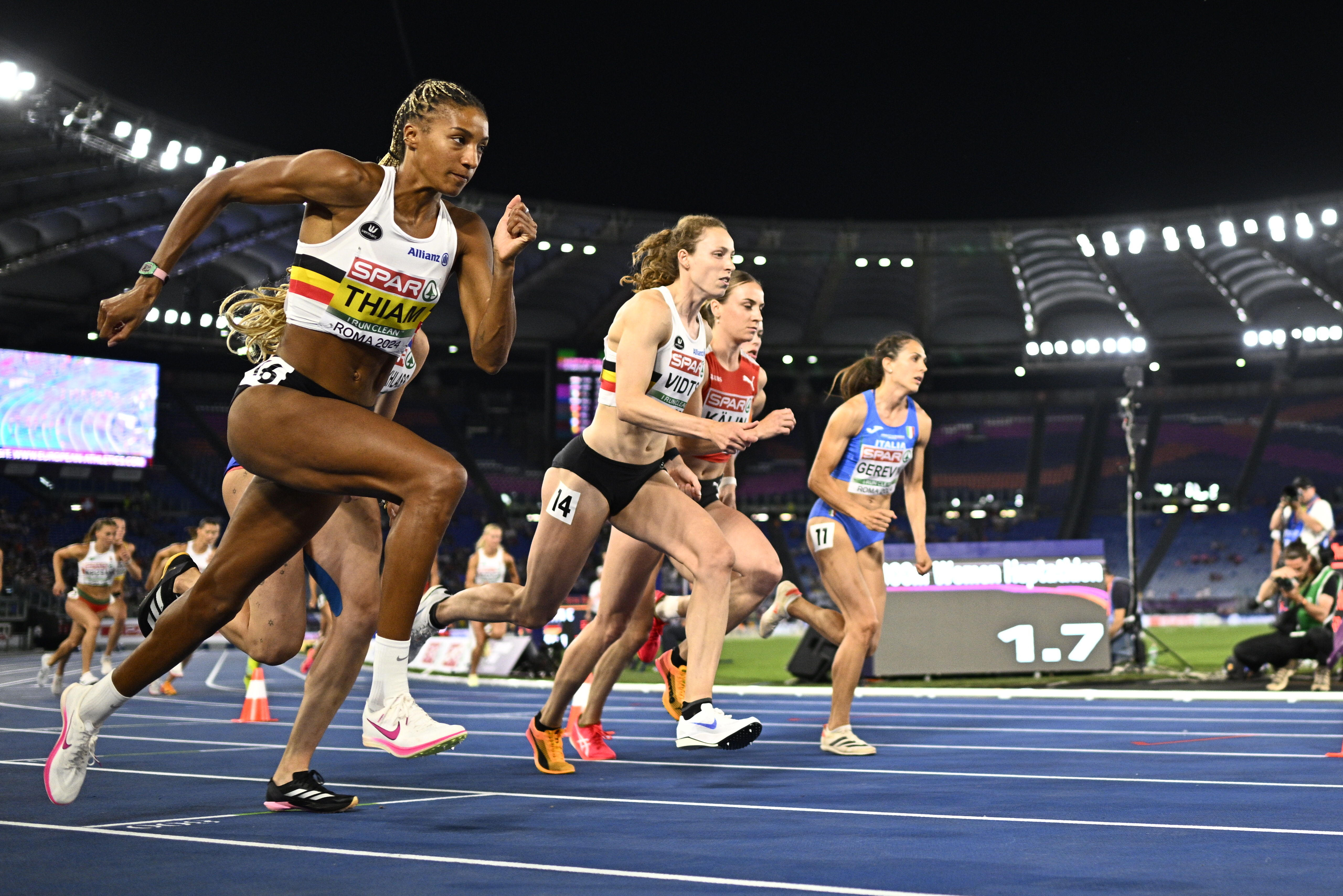 Noor Vidts and Nafi Thiam in action at the European Championships in Rome, June 2024 © BELGA PHOTO JASPER JACOBS