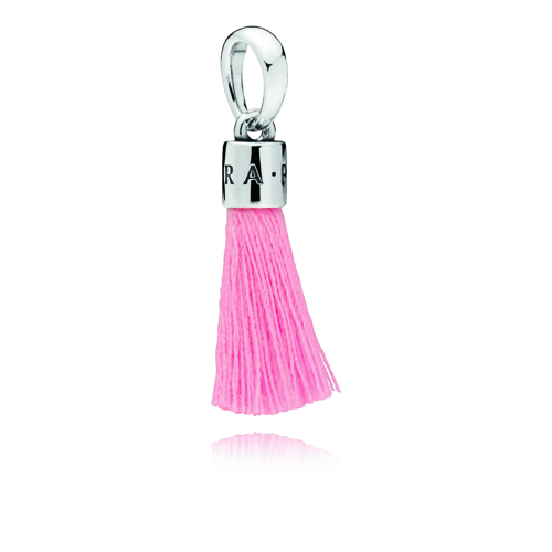 Bright Pink Tassel Dangle
