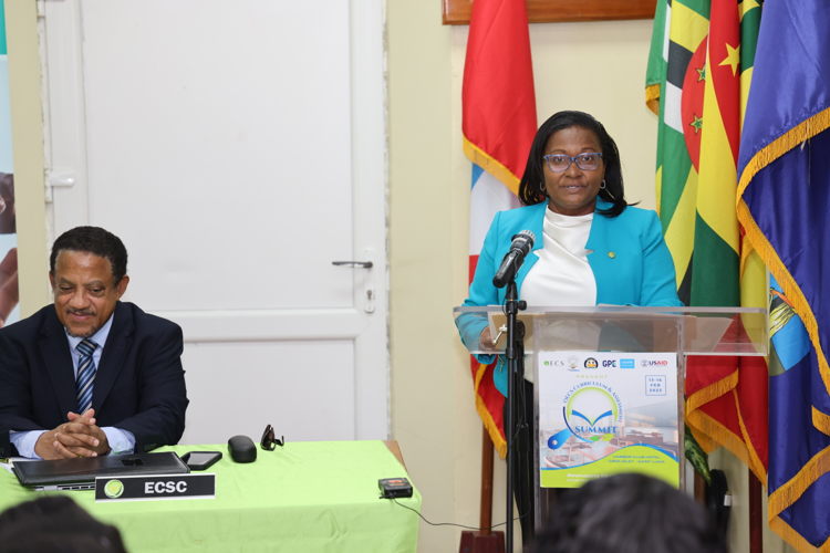 L-R: His Lordship, the Honourable Mario Michel, Chief Justice (Ag.), ECSC and  Ms. Lisa Sargusingh Terrance, Senior Technical Specialist-Education, OECS Commission.