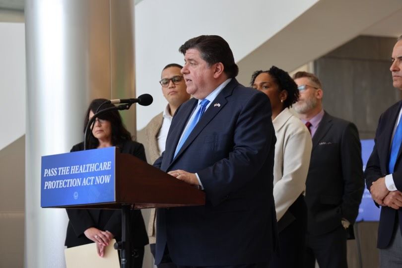 Governor Pritzker makes remarks in Peoria.