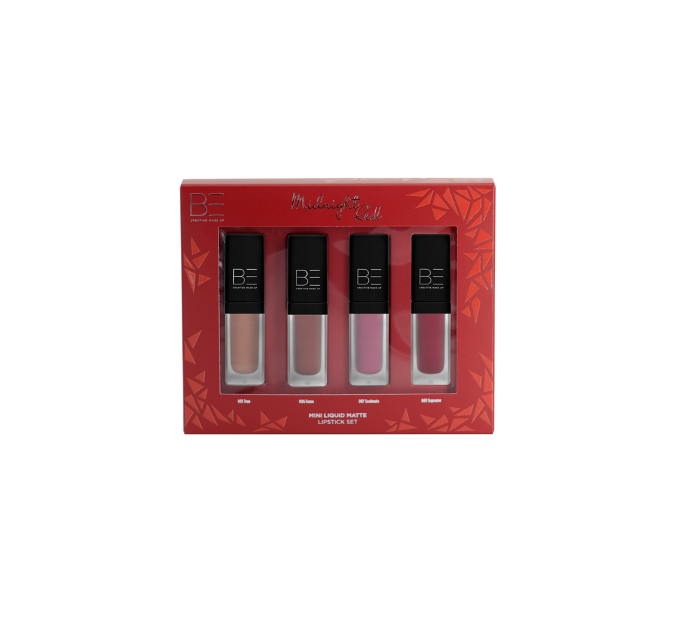 Be Creative Make Up - Midnight Red Collection Mini Liquid Matte Lipstick Set - €19,95