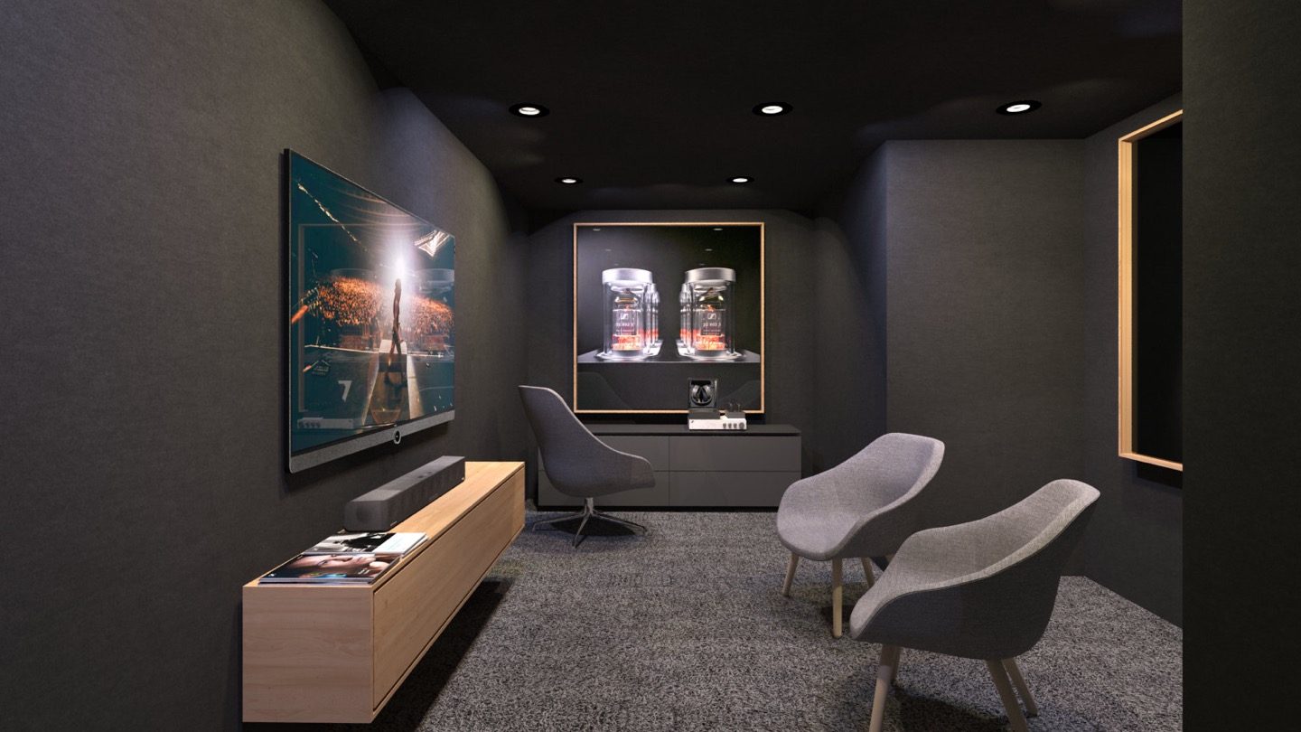 The premium experience room will be available for private listening sessions with our AMBEO 3D Soundbar and the exquisite HE1 The premium experience room will be available for private listening sessions with our AMBEO 3D Soundbar and the exquisite HE1