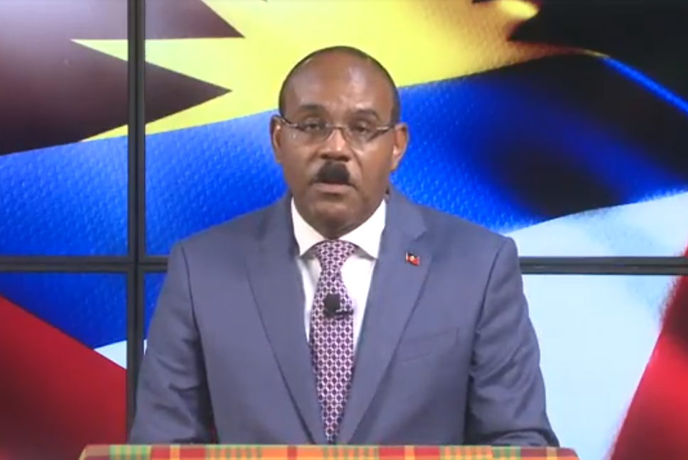 Prime Minister of Antigua and Barbuda, the Hon. Gaston Browne, delivers an address recorded for the OECS on the occasion of the 39th Anniversary of Independence of Antigua and Barbuda.