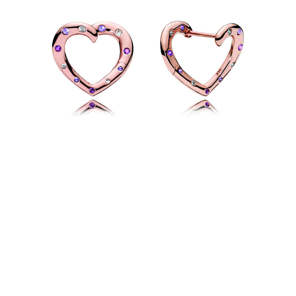 Bright Hearts Hoops PANDORA Rose™