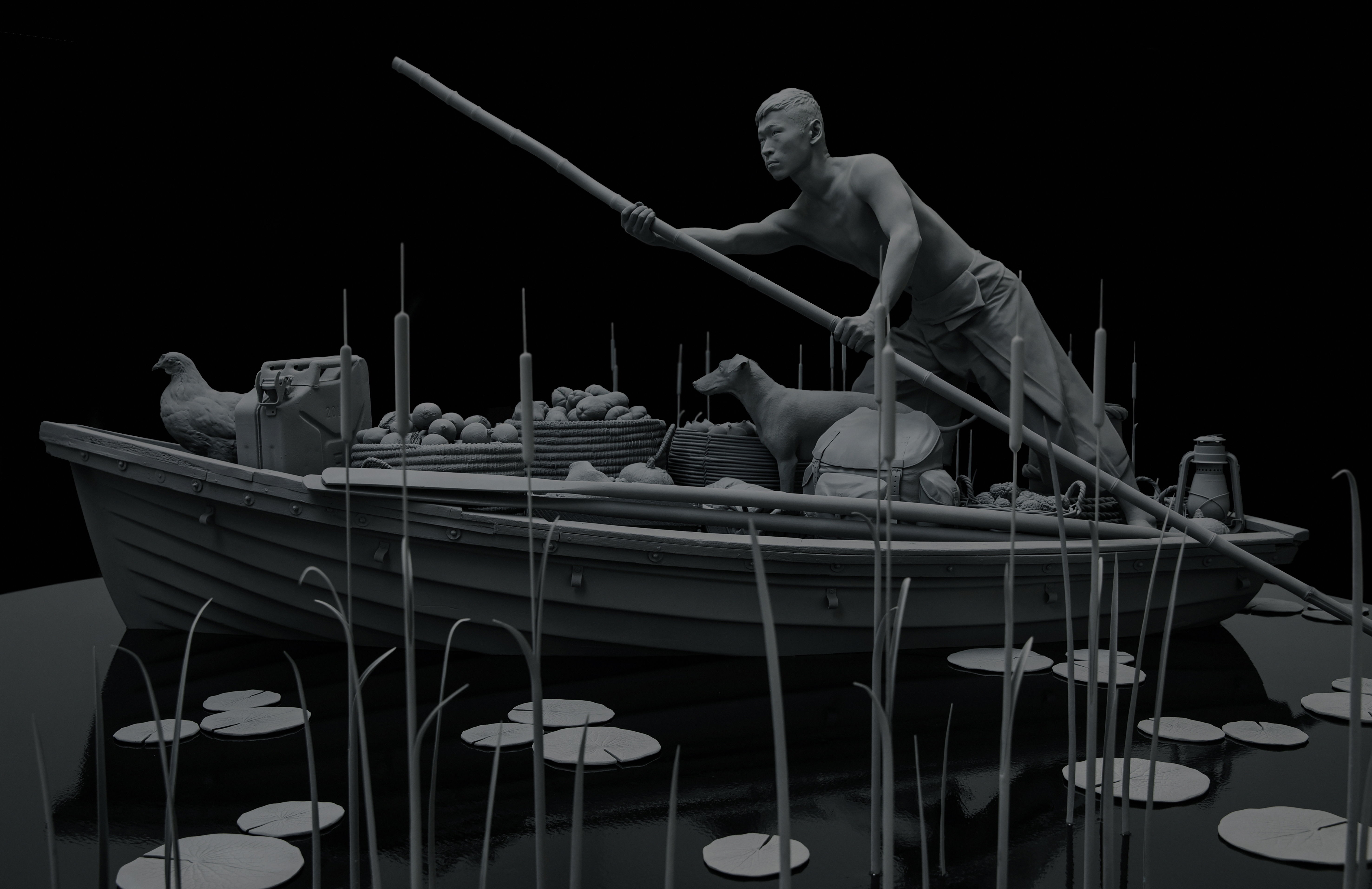 Hans Op De Beeck, The Boatman, 2020 © SABAM Belgium 2024, Studio Hans Op De Beeck