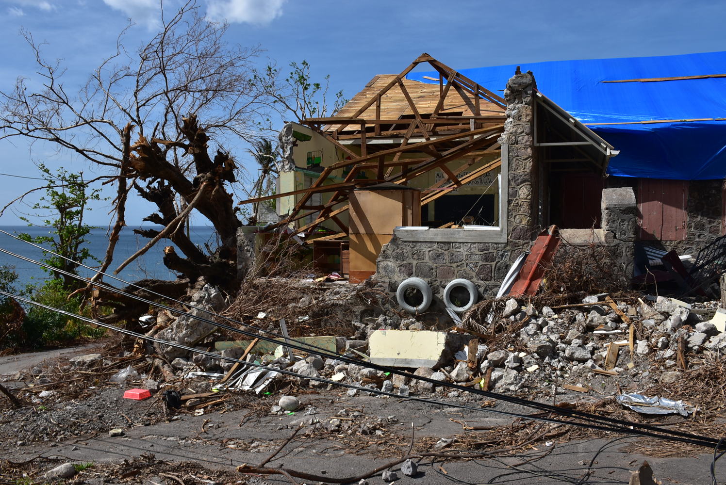 Building destroyed by hurricane (Photo credit: S Casimir-UNITE)