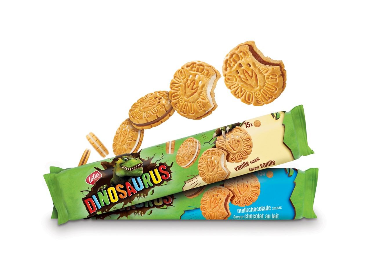 Découvrez les nouveaux biscuits Dinosaurus fourrés de Lotus