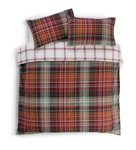 Habitat Red Brushed Check Double, £30