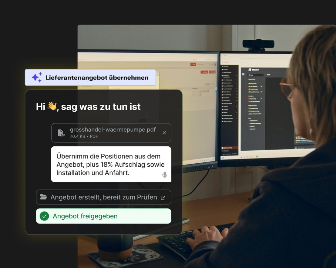 HERO Command Lieferantenangebot übernehmen