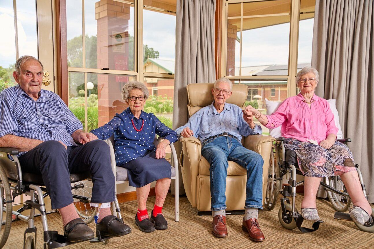 (L-R Reg Breust, Dell Breust, Joe Mickelson, Shirley Mickelson)