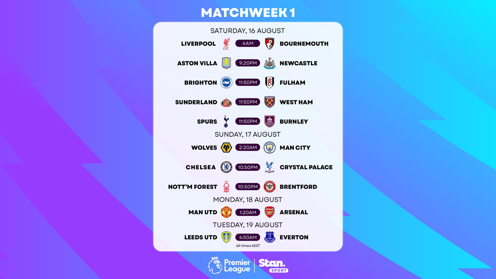 This week on Stan Sport (14 August 2025)