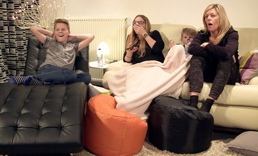 Mieke en haar kinderen Zoë, Isaak en Noa
