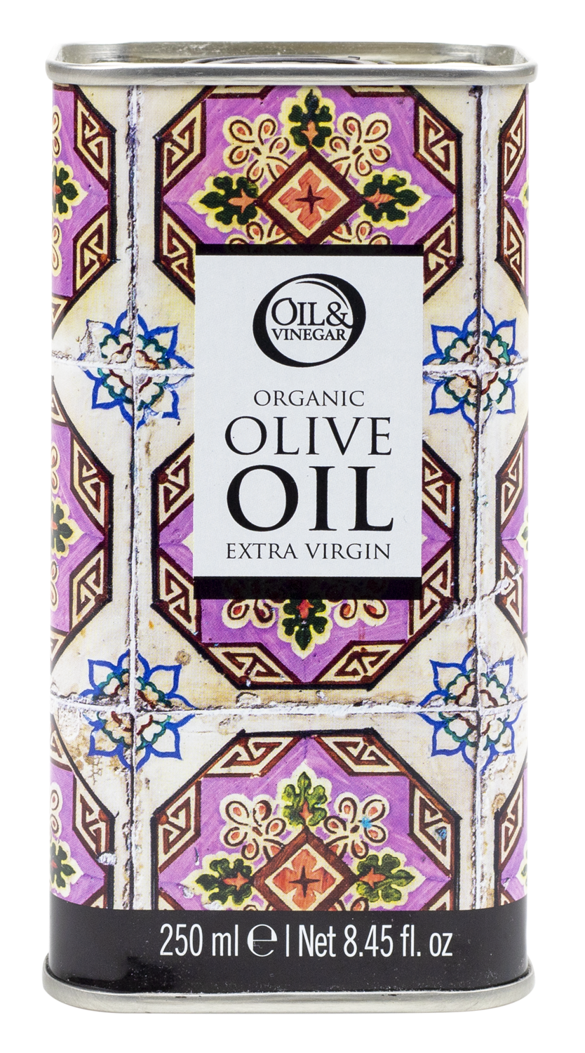 Biologische SpHuile d'olive extra vierge biologique en boîte design rose (250ml) - €9.95aanse extra vierge olijfolie in designblik (roze) - € 9,95