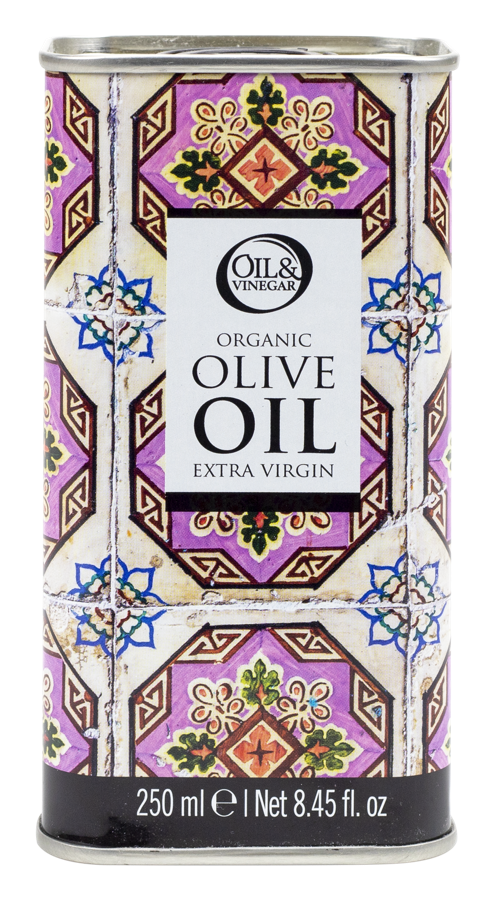 Biologische Spaanse extra vierge olijfolie in designblik (roze) - € 9,95