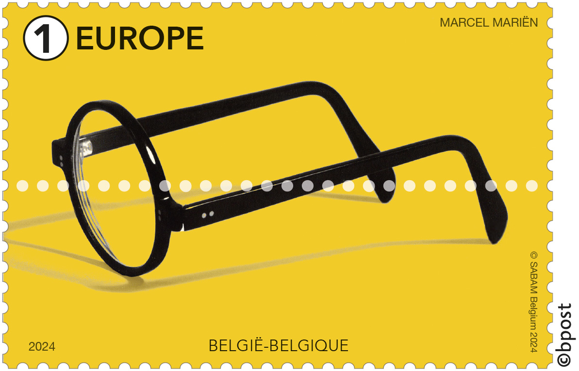 Une des oeuvres de Marcel Mariën: lunette pour cyclope à un verre.