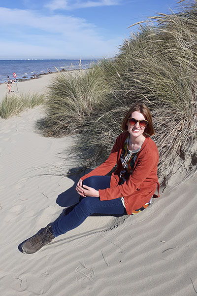 Rebekka Veeckman wandelt graag, ook aan de kust.