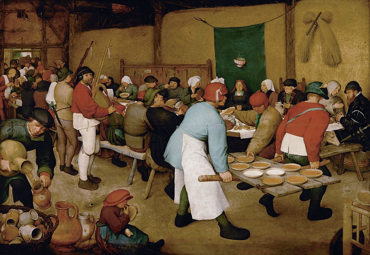 Pieter Bruegel l’Ancien, Le Repas de noce, 1567. (Kunsthistorisches Museum Vienne)