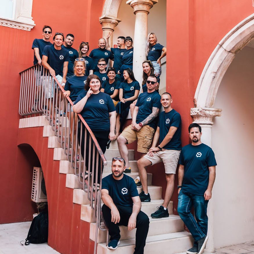 Prezly team photo, company retreat to Croatia 2021