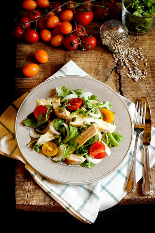 Insalata di pollo e rucola