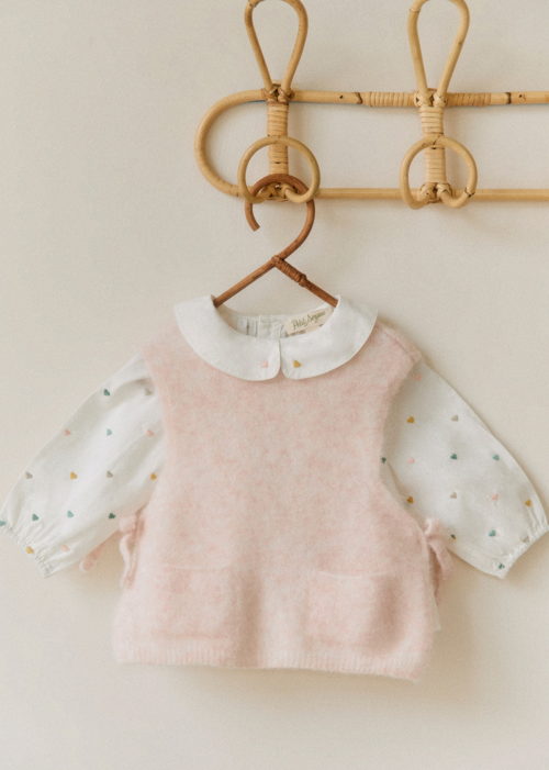Petit Sézane - Pull Bébé LEANDRE Rose clair