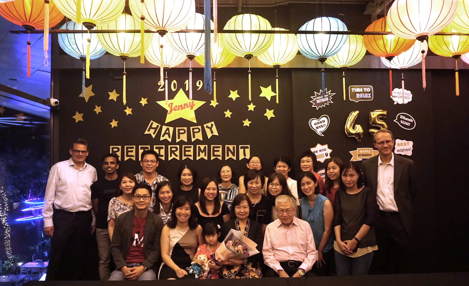Family and colleagues including senior management joined this event.