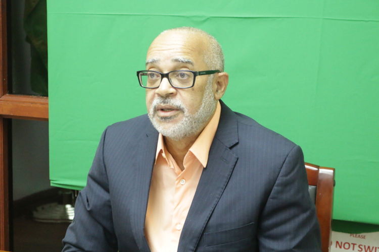 Director General of the OECS, Dr. Didacus Jules delivers remarks.