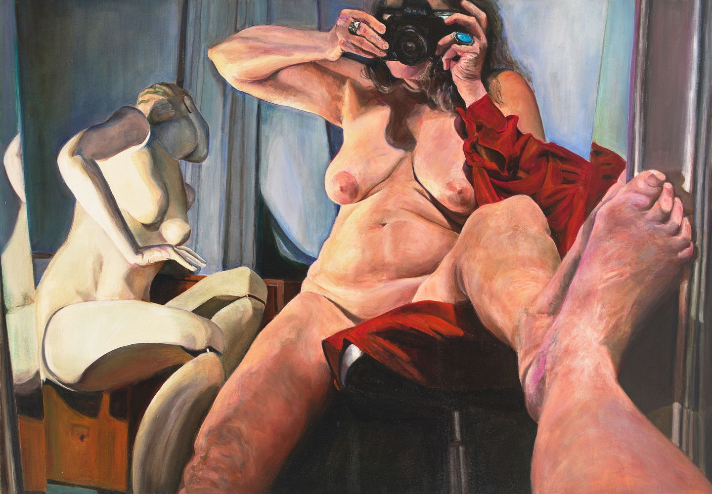 Joan Semmel, Baroque, 2002 oil on canvas 107 × 152.5 cm, 42 1⁄8 × 60 in. Photo credit: Jeffrey Sturges Courtesy of the Artist and Xavier Hufkens, Brussels