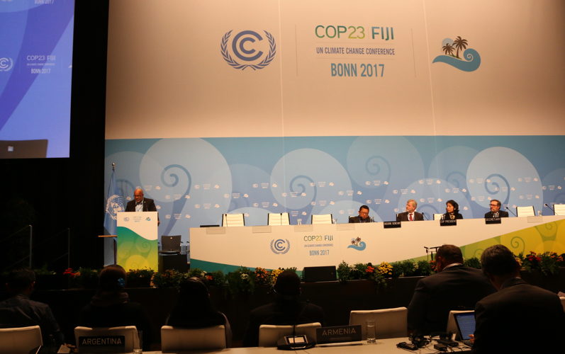 OECS Director General, Dr. Didacus Jules, addresses the UNFCCC COP23 Plenary in Bonn, Germany.