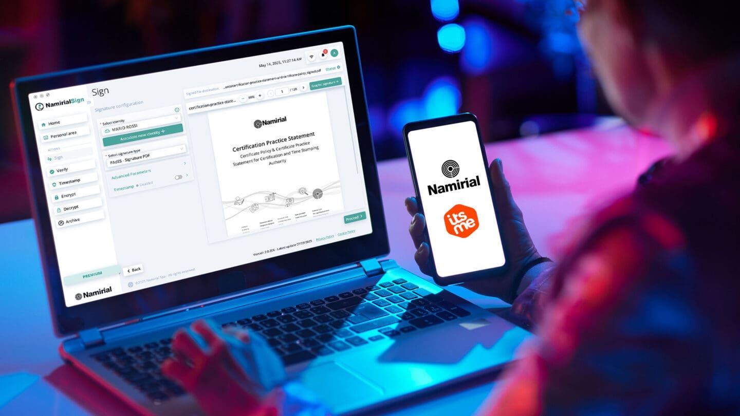 Namirial integrates itsme® with its signature platform to streamline compliant digital transactions in Belgium and beyond