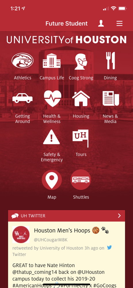 The Best App Personalization (XModule) winner for the 2021 Appademy is The University of Houston.