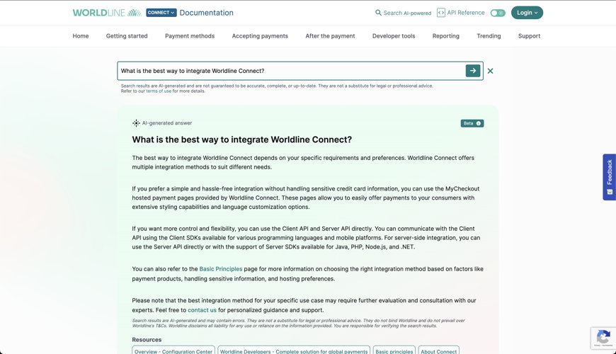 AI Smart search - Worldline