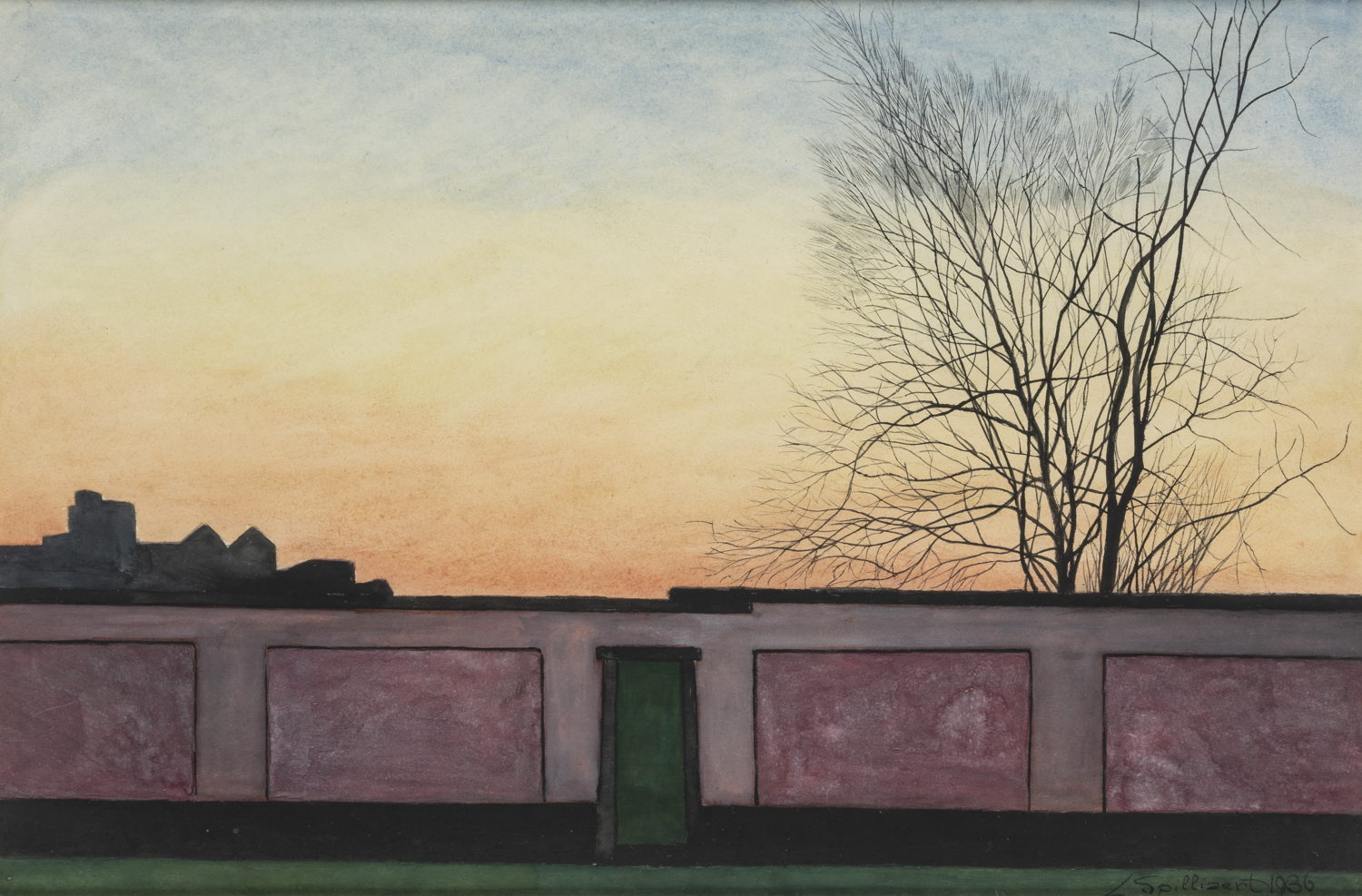 Léon Spilliaert, Boom achter een muur, 1936. Foto Vincent Everarts