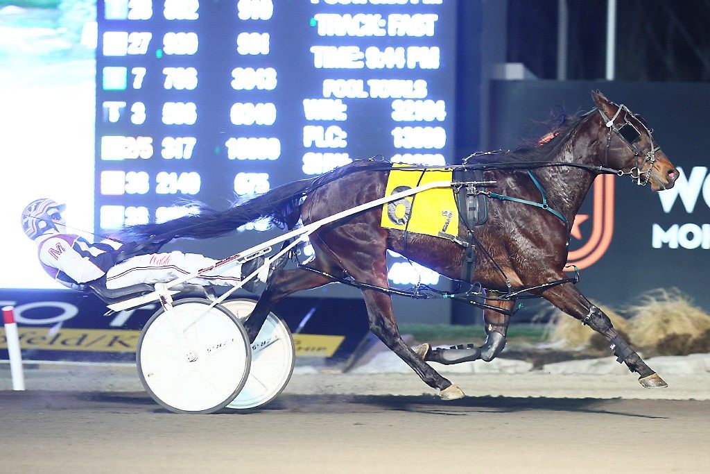 Camara Moment winning the Snowshoe. (New Image Media)