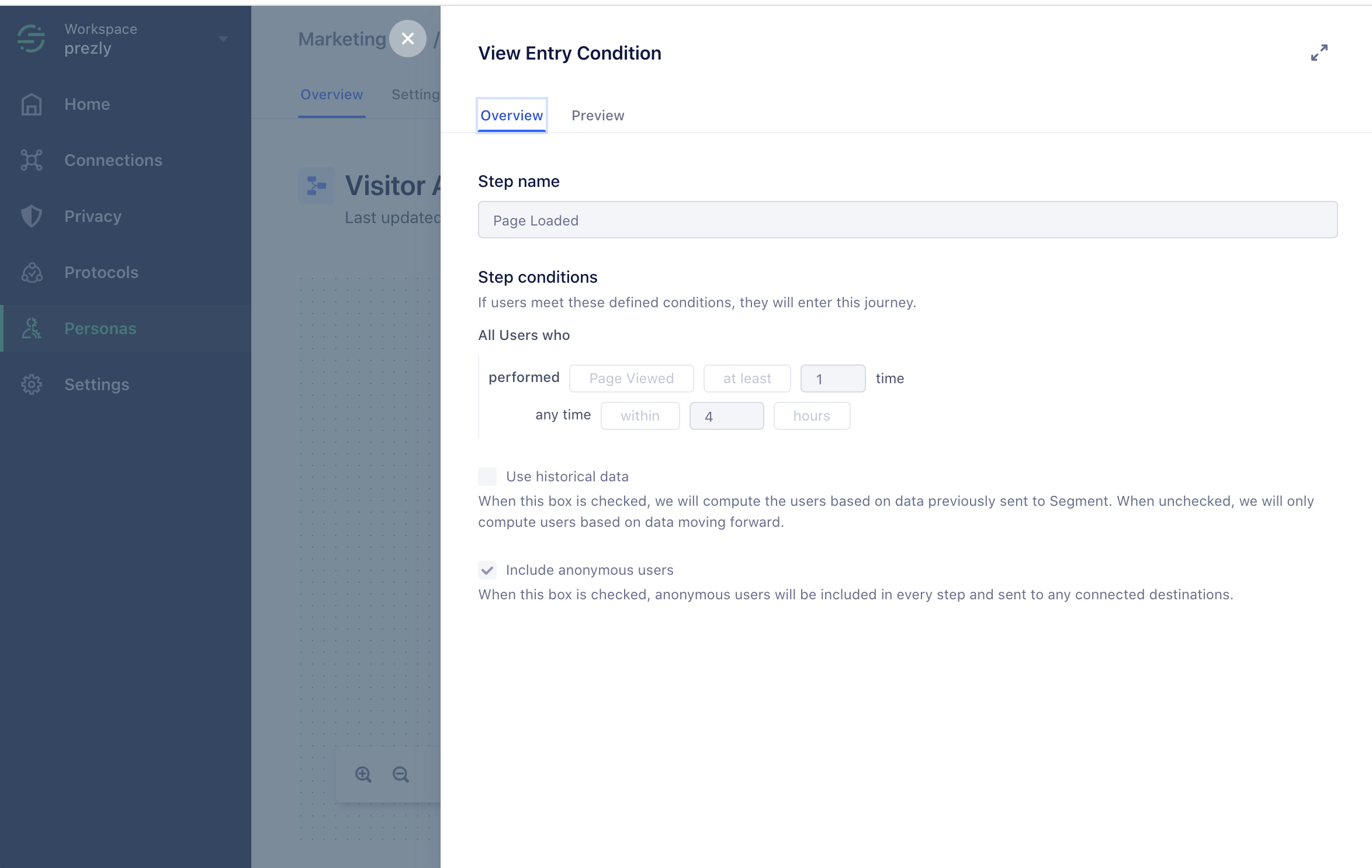 Entry Condition - Page Load