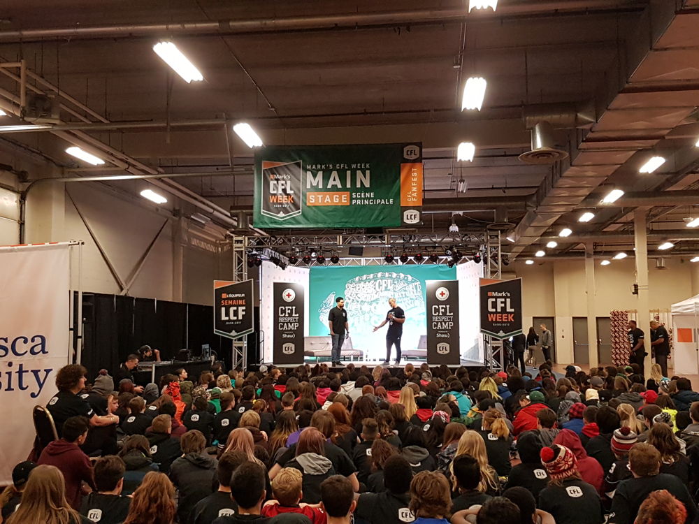 CFL Respect Camp with Red Cross presented by Shaw. Photo credit: CFL 