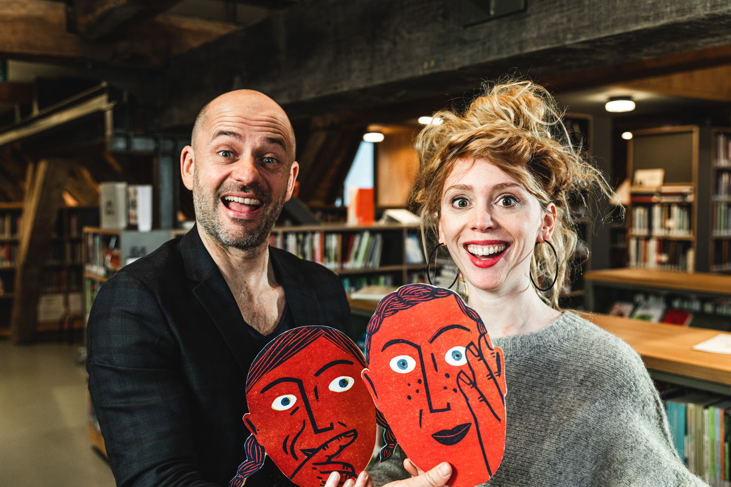 Tom Schoonooghe en Sien Wynants (c) Michiel Devijver | Iedereen Leest 