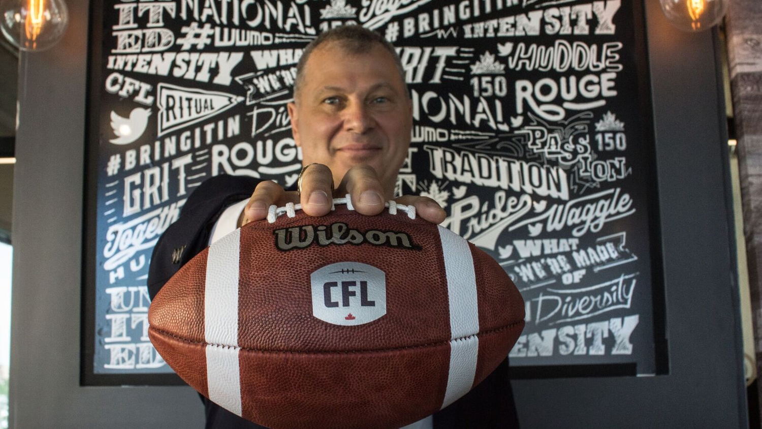 Le Commissaire de la LCF Randy Ambrosie. Crédit Photo : Danny Gibson/LCF.