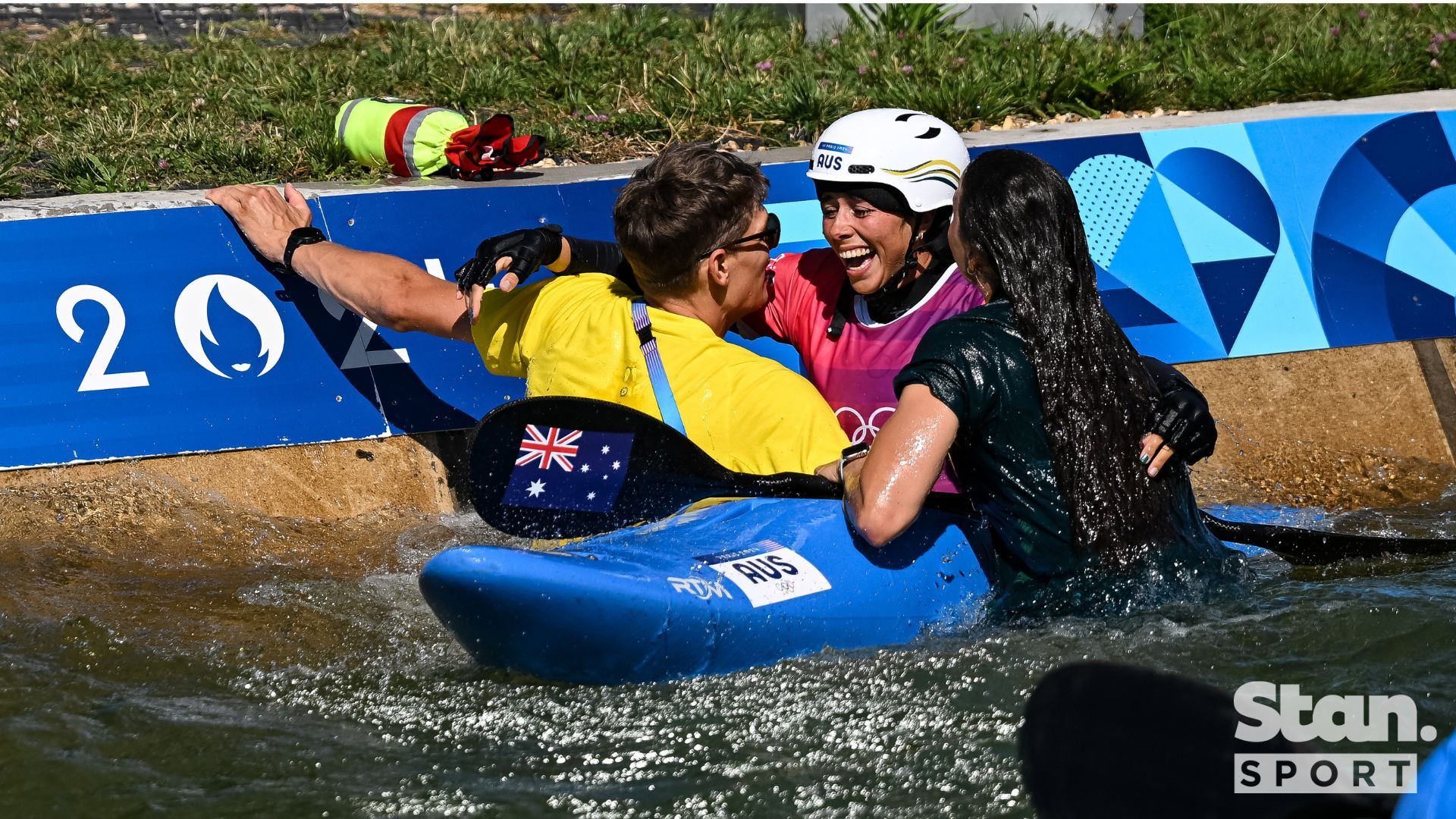 Noemie Fox is the first-ever winner of the Olympic Women's Kayak Cross. Noemie Fox is the first-ever winner of the Olympic Women's Kayak Cross.
