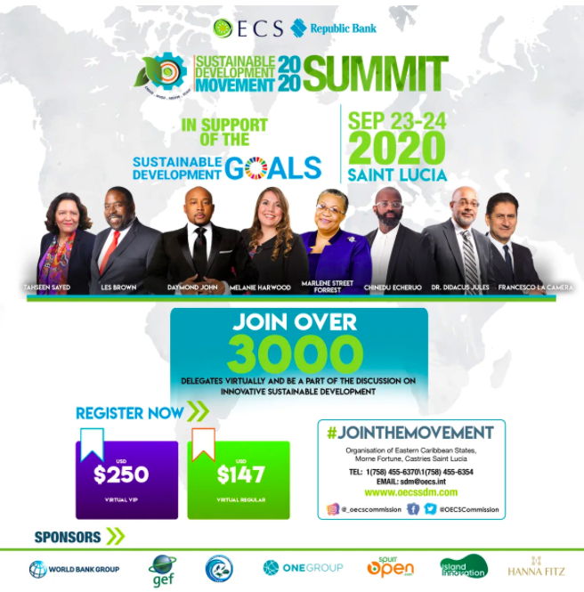 The OECS Republic Bank Business Model Competition is a feature of the Sustainable Development Movement scheduled for September 23-24, 2020. Click the image above to learn more about the #Movement and register.